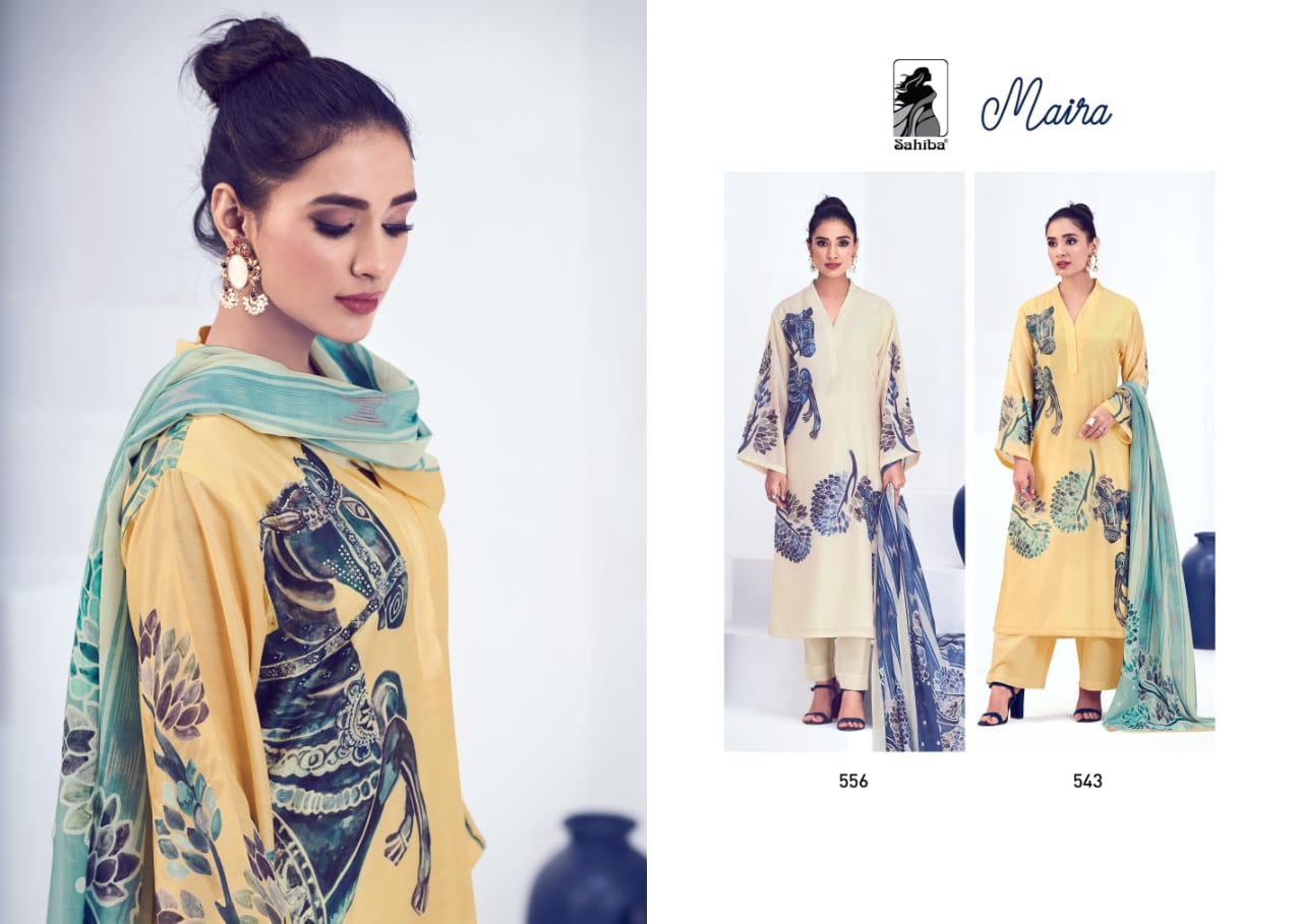 Maira By Sahiba Muslin Digital Printed Dress Material Wholesale Suppliers In Mumbai